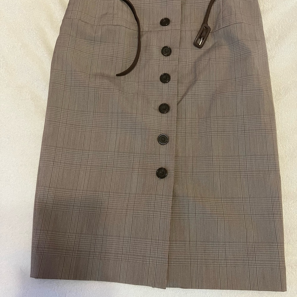 INC International Concepts Tan Brown Midi Pencil Skirt